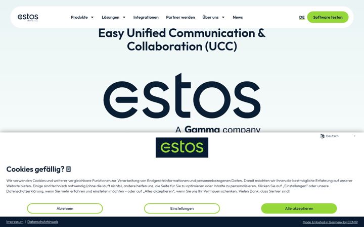 Screenshot of estos.de
