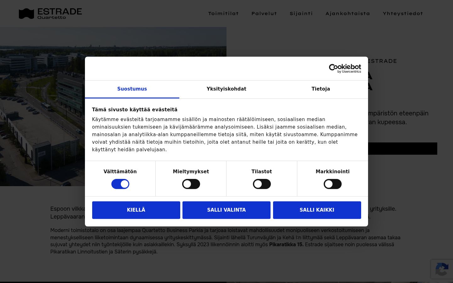 Екранна снимка на банера за съгласие, показан преди каквото и да е взаимодействие
