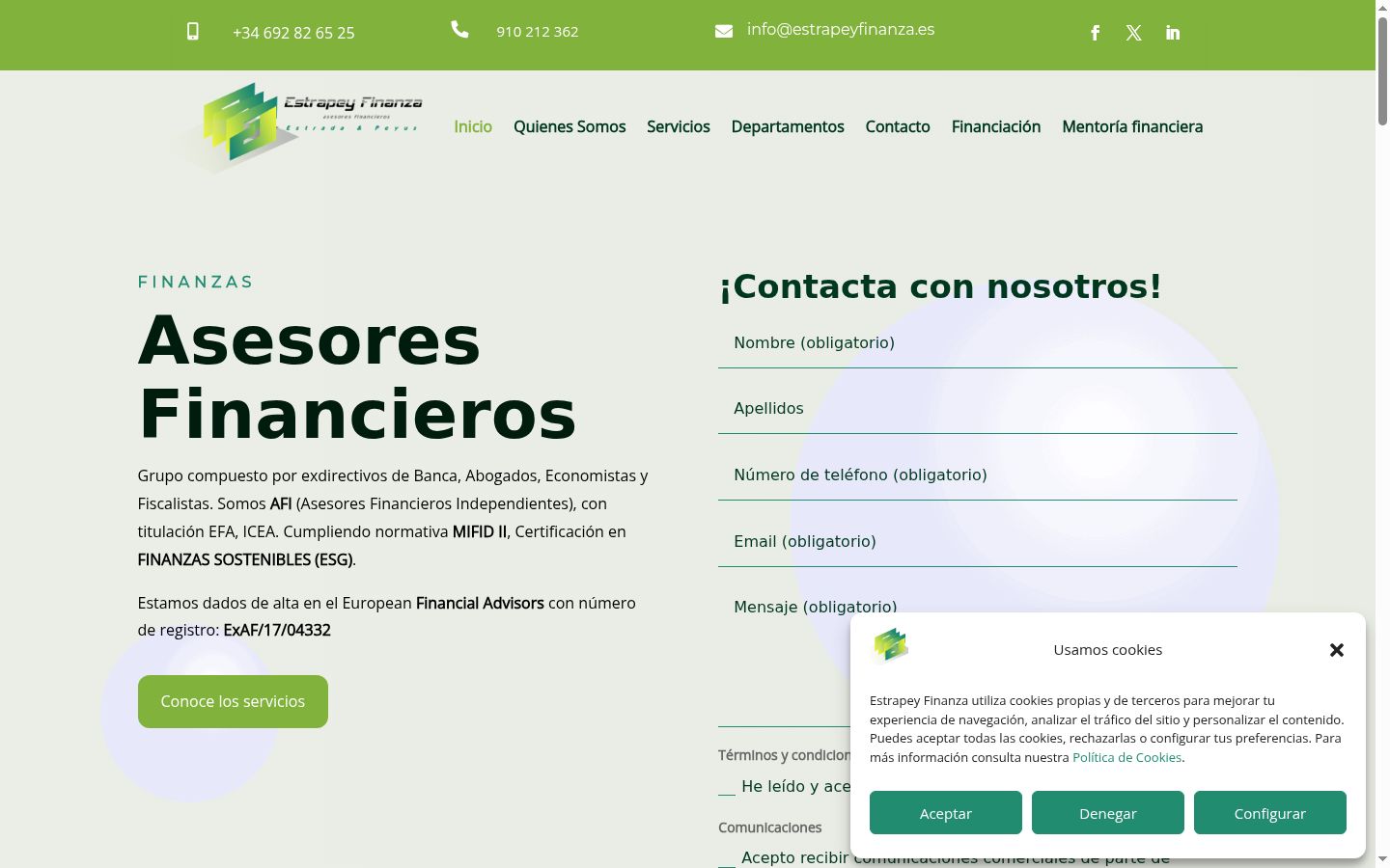 Screenshot tal-banner tal-kunsens muri qabel kwalunkwe interazzjoni
