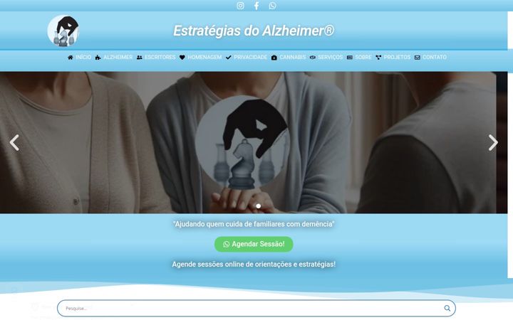 Екранна снимка на estrategiasdoalzheimer.com.br