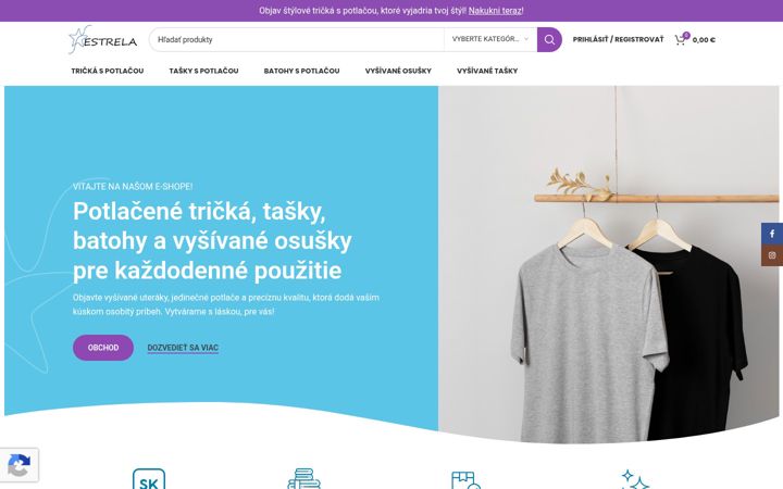 Screenshot di estrela.sk