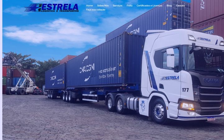 Skärmbild av estrelalogtrans.com.br