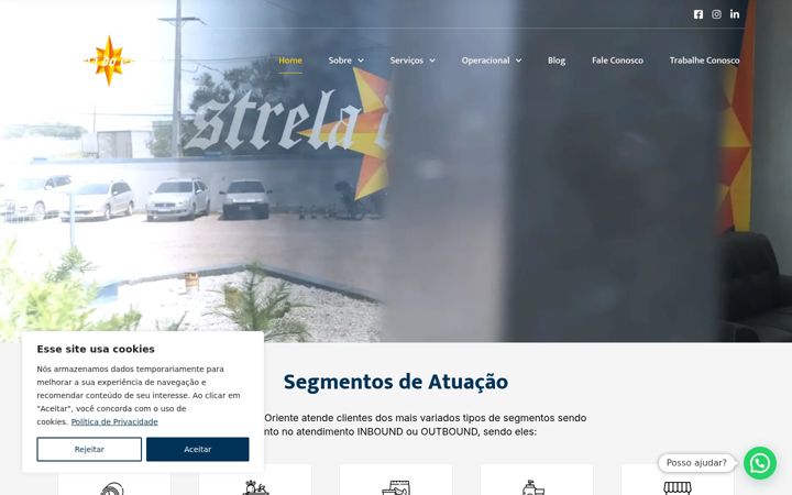 Skärmbild av estrelaoriente.com.br