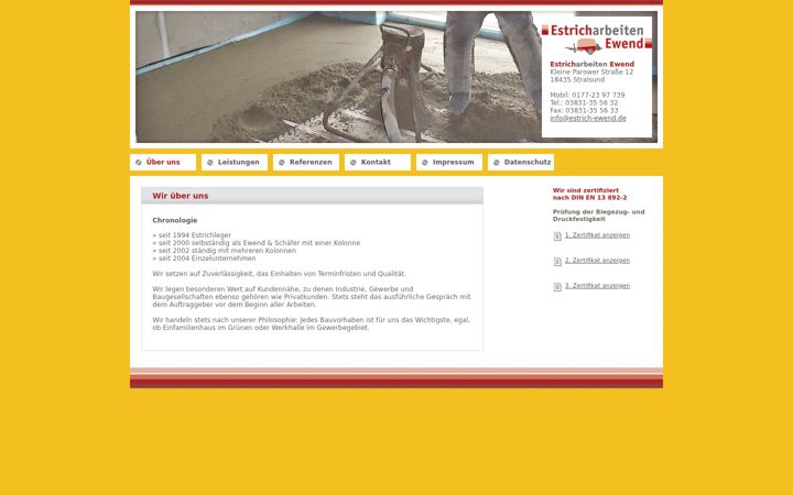 Zrzut ekranu estrich-ewend.de