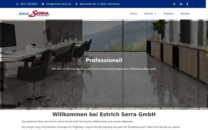 Zrzut ekranu estrich-serra.de