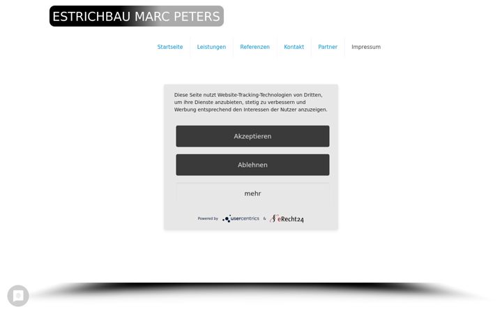 Zrzut ekranu estrichbau-marcpeters.de