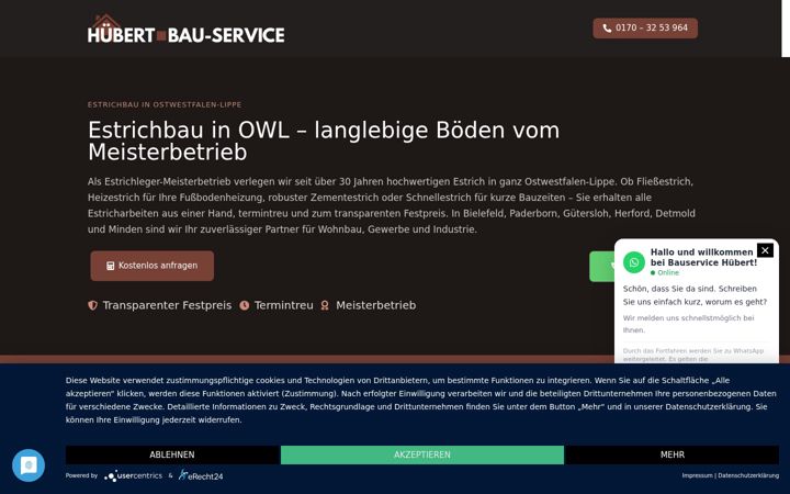 Screenshot ta' estrichbau-owl.de