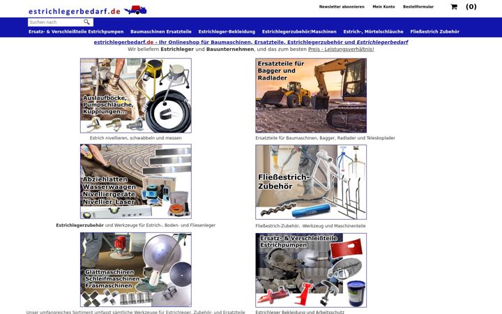 Screenshot of estrichlegerbedarf.de