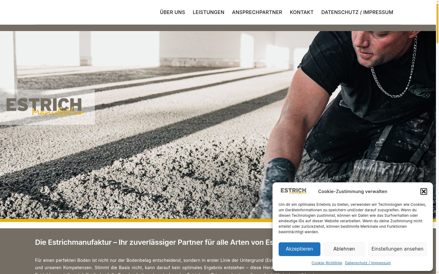 Screenshot del banner di consenso mostrato prima di qualsiasi interazione