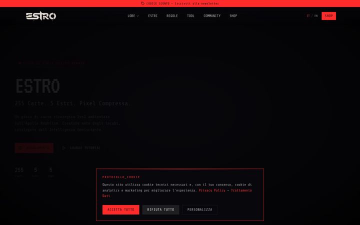 Screenshot of estro.games