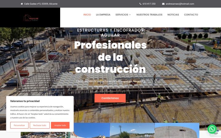 Zrzut ekranu estructurasaguilar.es