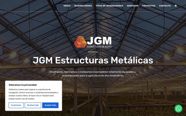 Screenshot of estructurasdeacerojgm.com