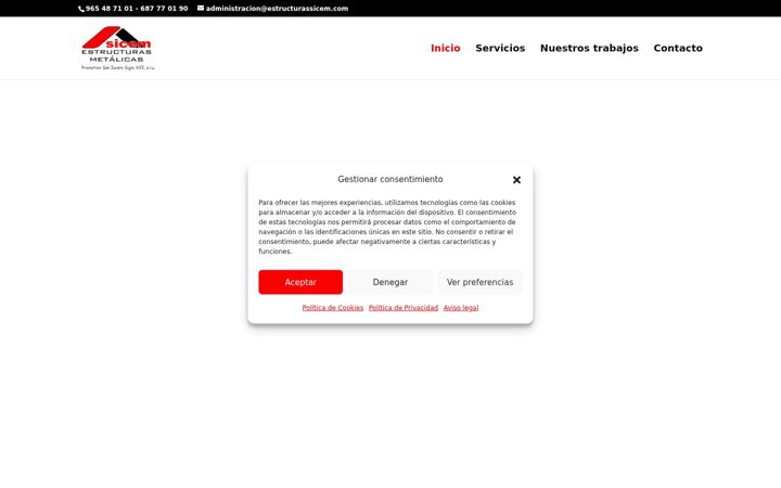 Screenshot stránky estructurassicem.es