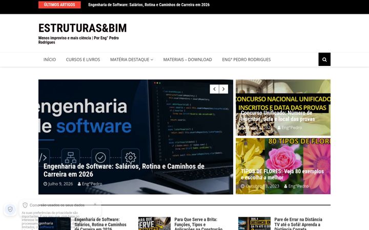 Screenshot of estruturasebim.com