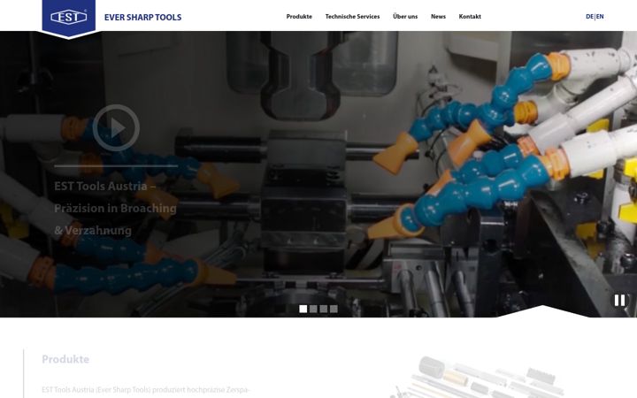 Captură de ecran a esttools.at