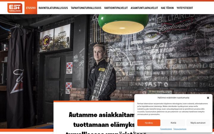 Captura de ecrã de estturvallisuus.fi