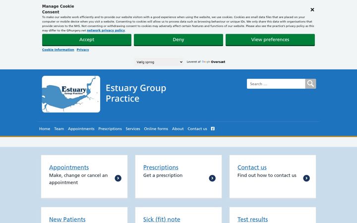 Captura de ecrã de estuarygrouppractice.co.uk