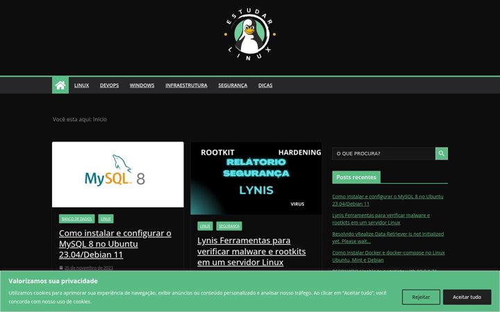 Skärmbild av estudarlinux.com.br