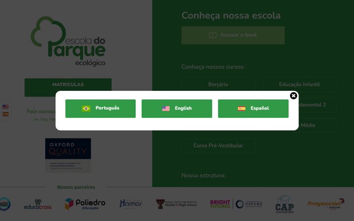 Screenshot of estudenoparque.com.br