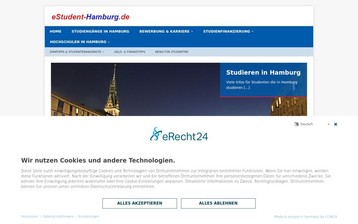 Screenshot ta' estudent-hamburg.de