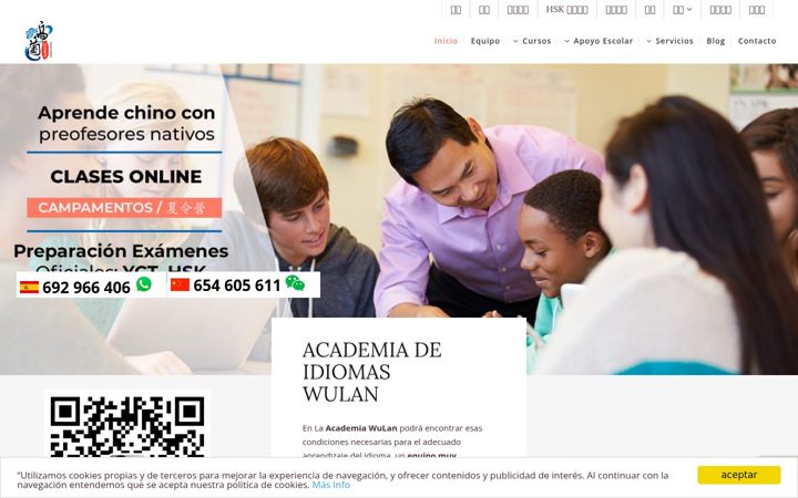 Screenshot stránky estudiachino.es