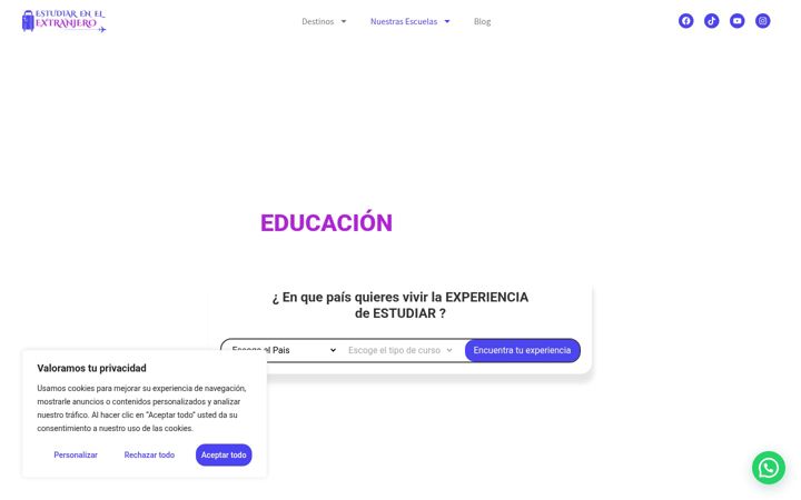 Skjámynd af estudiarenelextranjero.eu