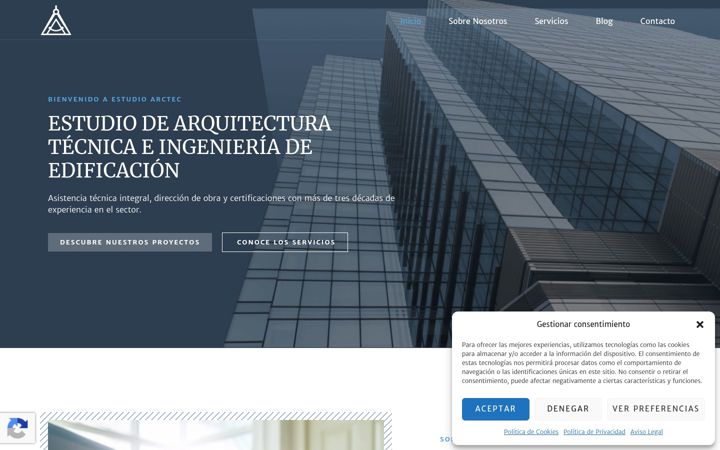 Screenshot ta' estudioarqtec.es