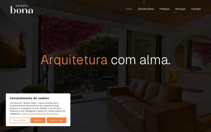 Екранна снимка на estudiobona.com.br