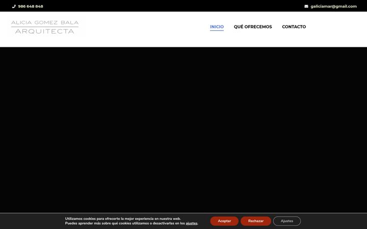 Snimka zaslona za estudiodearquitecturaaliciagbala.com