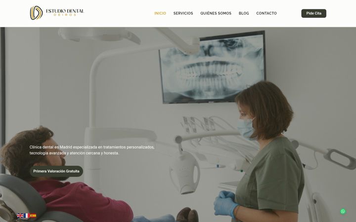 Screenshot van estudiodentaldeiros.com