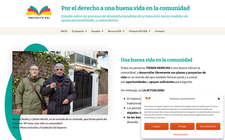 Screenshot ta' estudiodesinstitucionalizacion.gob.es
