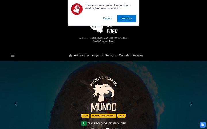 Screenshot of estudiomaonofogo.com.br
