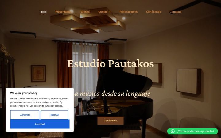 Screenshot of estudiopautakos.com