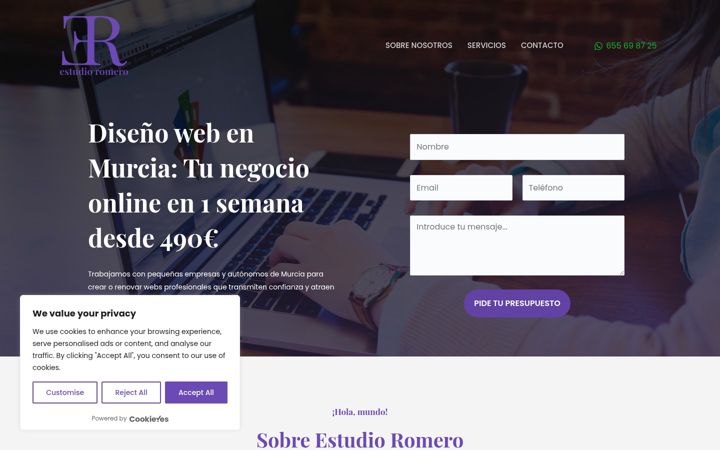 Screenshot of estudioromero.es