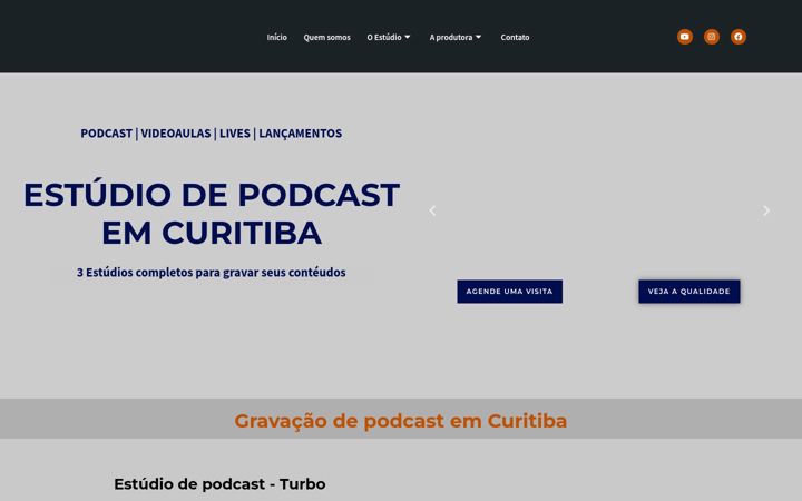 Skärmbild av estudiosdigicast.com.br