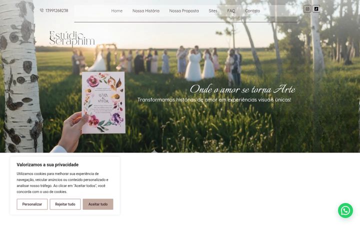 Screenshot of estudioseraphim.com.br