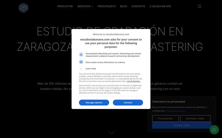 Screenshot of estudioslabanana.com