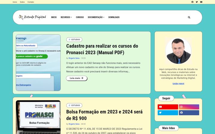 Екранна снимка на estudodigital.com.br