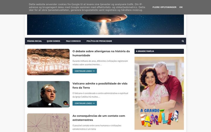 Screenshot of estudoufologico.com.br