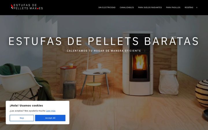 Screenshot of estufasdepelletsmax.es