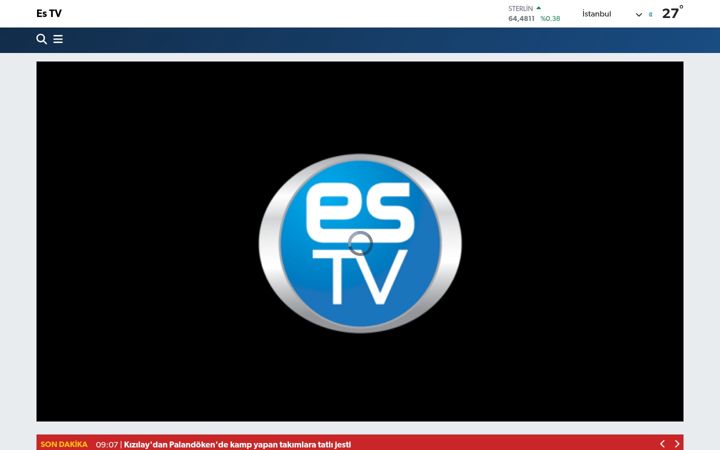 Capture d'écran de estv.com.tr