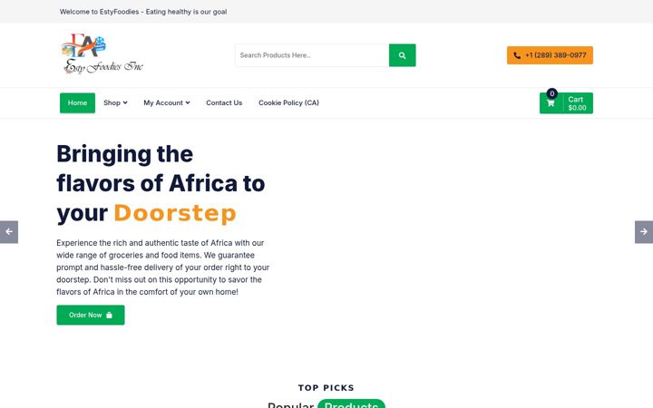 Screenshot of estyfoodies.com