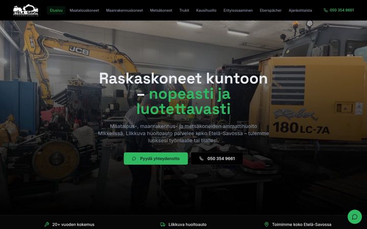 Captura de ecrã de estyokonehuolto.fi