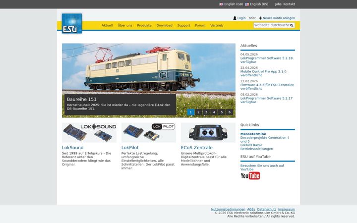 Screenshot of esu.eu