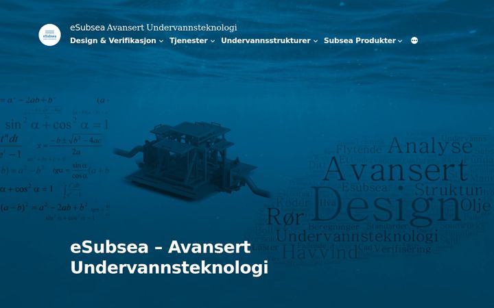 Screenshot of esubsea.no