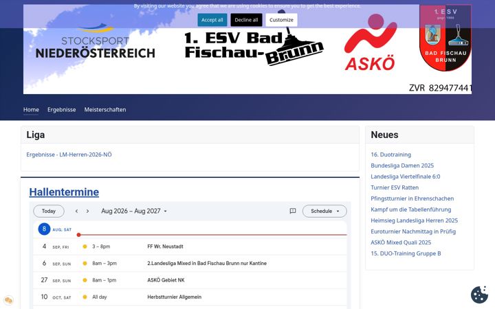 Екранна снимка на esv-badfischau.at