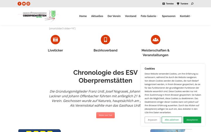Екранна снимка на esv-oberpremstaetten.at