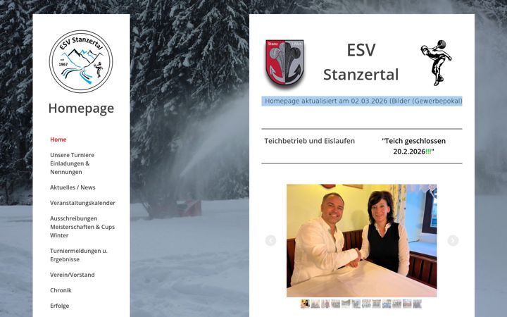 Екранна снимка на esv-stanzertal.at
