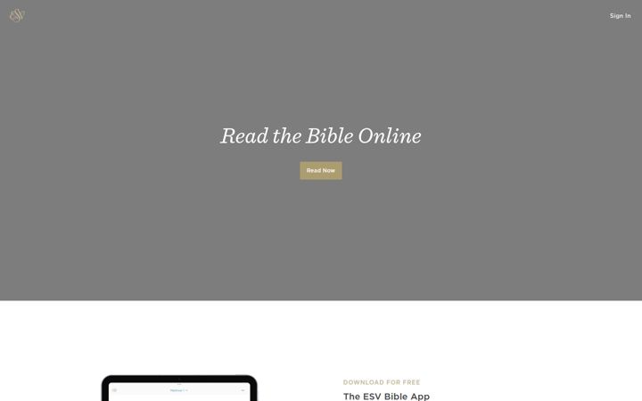 Screenshot of esv.org