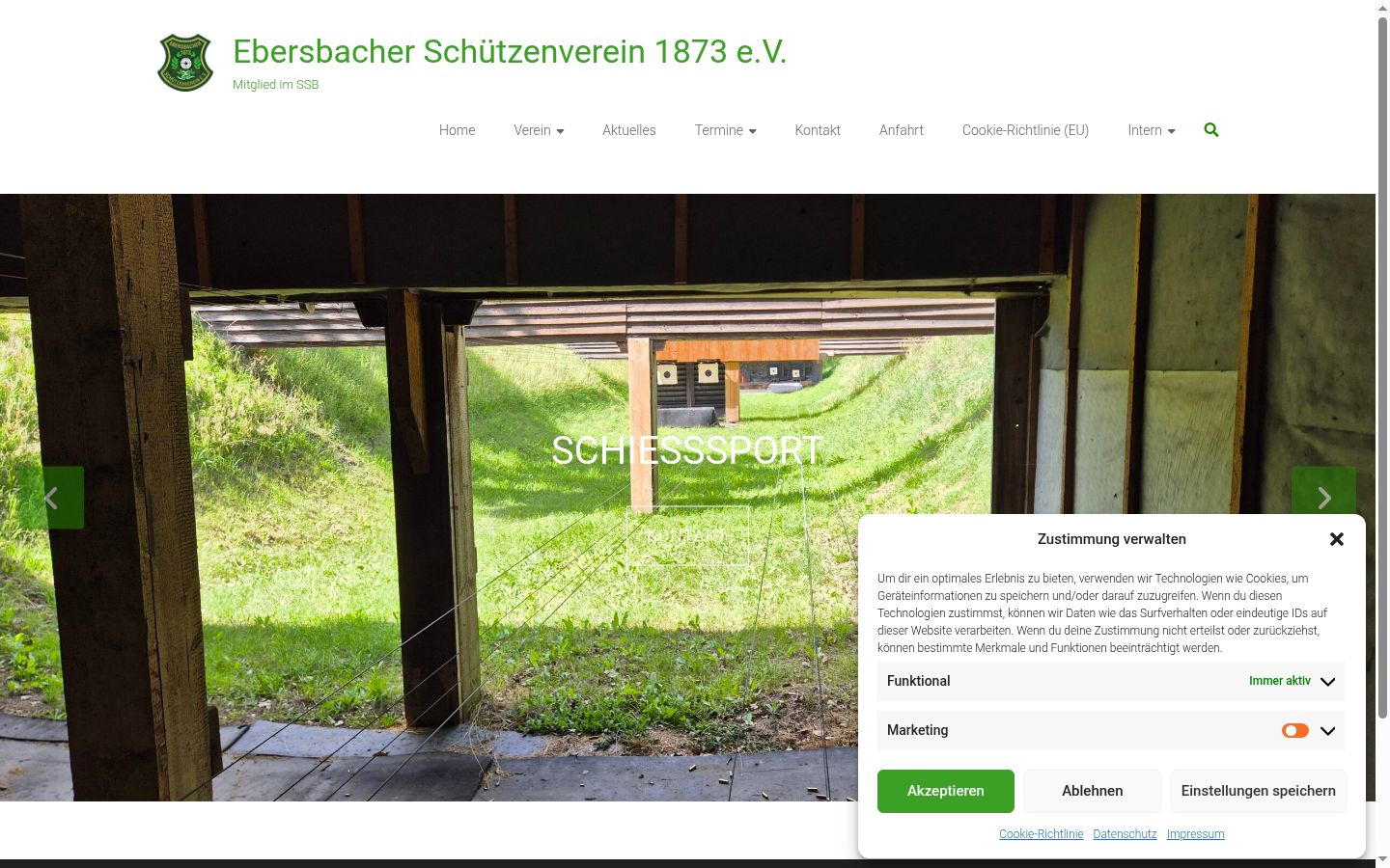 Screenshot tal-banner tal-kunsens muri qabel kwalunkwe interazzjoni